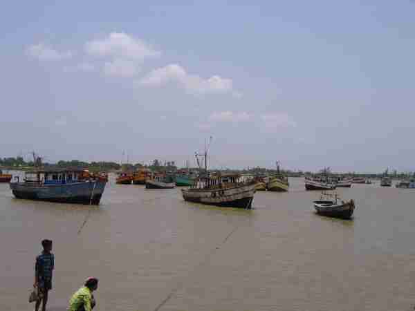 Fig. 3. Mechanized and motorized fishing boats used on the northern and central Orissa coast.